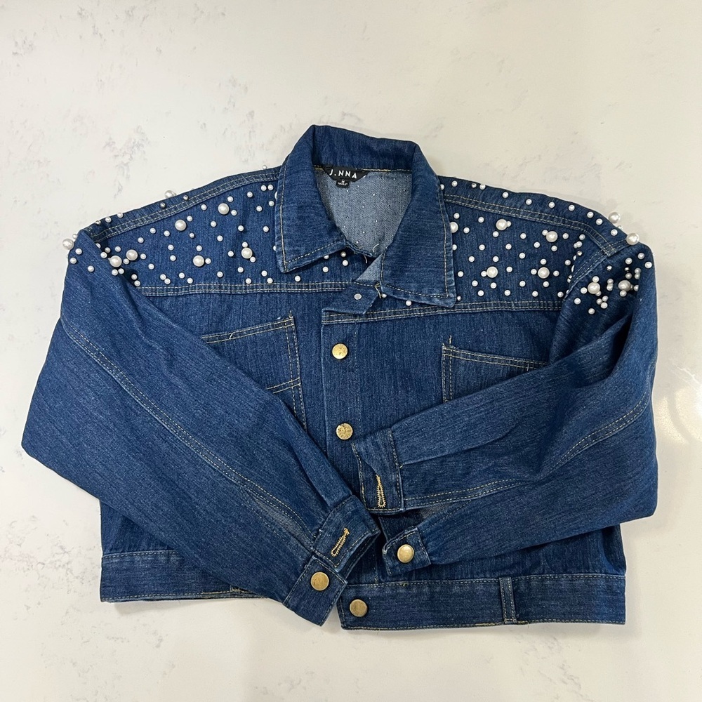 J. NNA Denim Jacket with Studs - Picture 5 of 16